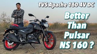 2024 TVS Apache 160 4V Dual Channel ABS Review  Better Than Bajaj Pulsar NS 160 [upl. by Eissel]