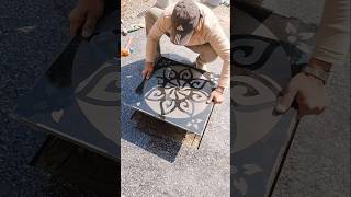 how to make😱marble rangoli🔥 design‼️ Italian marble manufacturing process shorts construction [upl. by Edac]