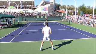 Roger Federer Practice  Court Level View  ATP Tennis [upl. by Aicilyt]