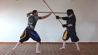 How To Fight With The Quarterstaff 3 – Follow Up Thrust [upl. by Orv]