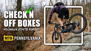 Mountain biking the best tech in Pennsylvania  Michaux State Forest  Just Ride Ep 26 [upl. by Ahsirak]