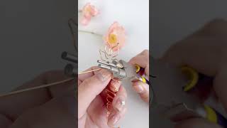 【PandaHall】Wire Wrapping Flower Pendant diy pandahall shorts beads jewelry wire pendant [upl. by Aittam]