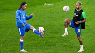 Ronaldinho vs Neymar CRAZY Freestyle Skills in Training 2021 [upl. by Tnahsin]