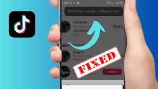 How to Fix TikTok Slow down you are editing too fast  TikTok profile edits are not saving problem [upl. by Karlyn]