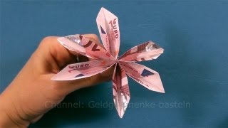 Geldgeschenke basteln Geld falten  Blume amp Fächer [upl. by Akeenahs]