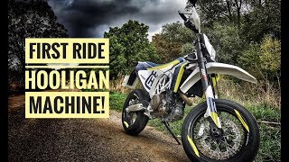 2018 Husqvarna 701 Supermoto Review [upl. by Idnod]