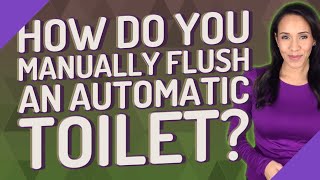 How do you manually flush an automatic toilet [upl. by Roleat199]