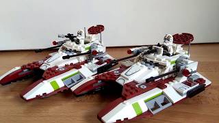 Lego star wars 75182 easy modifications Republic fighter tank turret mod [upl. by Arretal]