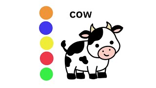 How to draw a Cow easy way 🐄 Cow drawing step by stepcartoon Cow drawing for beginners [upl. by Neeoma930]