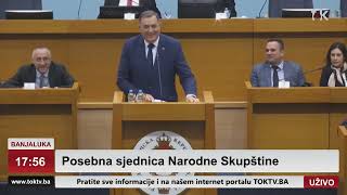 Dodik izazvao smijeh DO SUZA U SKUPŠTINI II TOK TV II 2024 [upl. by Thad]