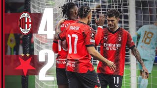 Rossoneri win in first leg  AC Milan 42 Slavia Praha  Highlights Europa League Round of 16 [upl. by Yessak]