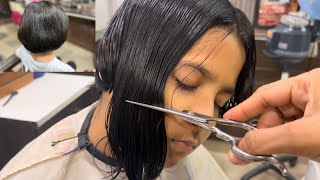 how to do short haircutsfor baby girl advance blunt haircuttutorial￼easy waystepbystep at home [upl. by Ebony]