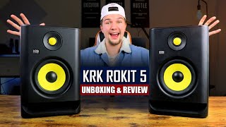 These Studio Monitors are ALMOST PERFECT  KRK Rokit 5 G4 Studio Monitor Unboxing amp Review [upl. by Ahtennek]