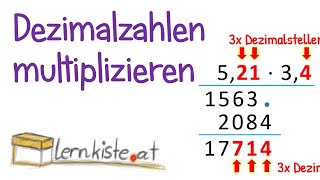 Dezimalzahlen multiplizieren [upl. by Neelcaj]