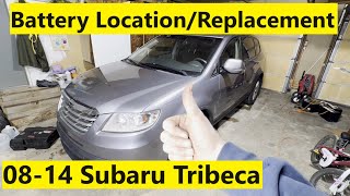 Battery Location and Replacement Subaru Tribeca 08 09 10 11 12 13 14 2008 2009 2010 2011 2012 2013 [upl. by Leverett786]