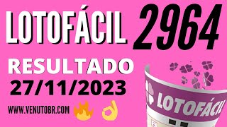 🍀 Resultado Lotofácil 2964 [upl. by Loy]