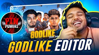 Snehilop Reacts On GODLIKES EDITOR Pin Pundri Edit [upl. by Aicsile214]