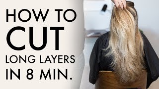 How To Cut Long Layers In 8 Min  Haircut Tutorial [upl. by Alliehs]