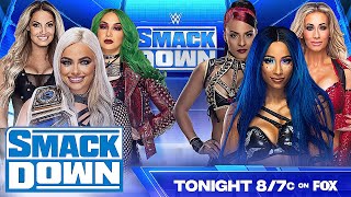 WWE 2K22 Universe Mode  Liv Morgan Shozti amp Trish Stratus Vs Sasha Banks Zelina Vega amp Carmella [upl. by Phio]