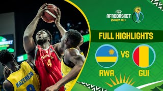 Rwanda  Guinea  Game Highlights  FIBA AfroBasket 2021 [upl. by Anawk]