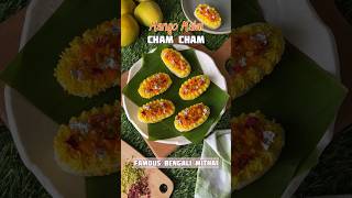 Mango Cham Cham  The best Indian mithai made at home easily using milk [upl. by Arenahs300]