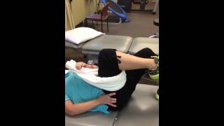 Iliopsoas Hip Flexion with Self Mobilization Progression [upl. by Bogey]