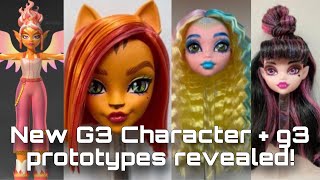 MONSTER HIGH NEWS NEW G3 Character  G3 Handpainted prototypes revealed Short haired Toralei more [upl. by Eiroj]