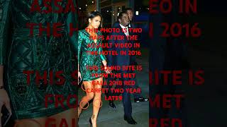 DIDDY AND CASSIE ON THE RED CARPET MET GALA 2018REPORTER ASK CASSIEdiddycassieshortsfeed [upl. by Neztnaj]