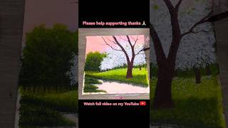 Cherry Forest Painting shorts painting satisfying art trending video [upl. by Alathia]