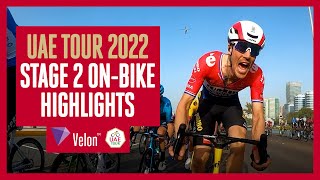 UAE Tour 2022 Stage 2 OnBike Highlights [upl. by Belle695]