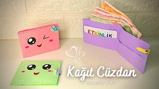 KAĞITTAN KOLAY CÜZDAN YAPIMI 💰💳💸🤩 KAĞIT CÜZDAN NASIL HAZIRLANIR📜ORİGAMİ CÜZDAN [upl. by Ayital]