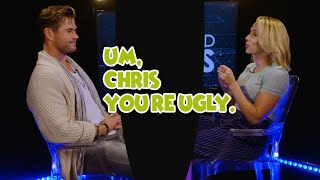 Scarlett Johansson Calls Chris Hemsworth Ugly Playground Insults Game [upl. by Divadnhoj]