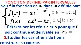 ETUDE DUNE FONCTION DEFINIE PAR INTERVALLES [upl. by Baten836]