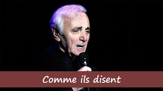 Charles Aznavour  Comme ils disent cover [upl. by Kroo]