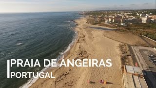 Praia de Angeiras  Portugal  a vista de drone [upl. by Chane]