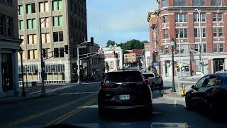 A Short Drive Through Beautiful Downtown Bangor Maine from the hospital to the Stephen King House [upl. by Yensehc]