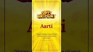 Happy Birthday AARTI [upl. by Oivatco]