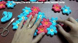 How to Join Crochet Flowers [upl. by Aisyat]