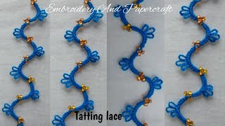 Tatting lace design tutorial for beginnersThe art of lace makingBeautiful lace making 415 [upl. by Erna404]