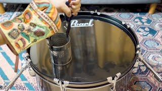 2018 Cutting the Bass Drum Head Port Hole FAST and EASY [upl. by Ellenod550]