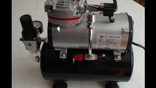 Airbrush Compressor AS189 Review part2 [upl. by Atiruam]