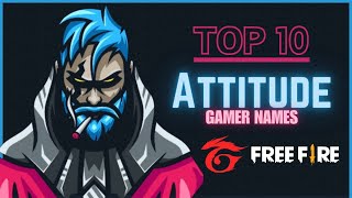 TOP 10 GAMING CHANNEL NAME IDEAS 2023 🔥🔥  ATTITUDE FREE FIRE GAMER NAMES [upl. by Carolina]