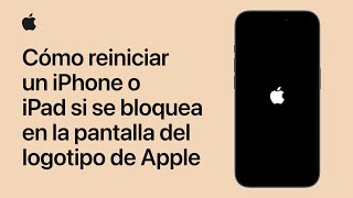 Cómo reiniciar el iPhone o iPad si se bloquea en el logotipo de Apple  Soporte técnico de Apple [upl. by Relyat971]