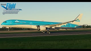 KLM Boeing 78710 rough landing into Amsterdam  Microsoft Flight Simulator 2020 MSFS 4K [upl. by Jews]