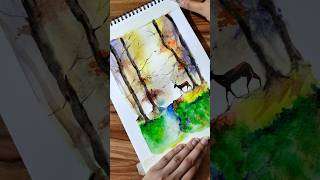 Learnt this art from Prakashan Puthur prakashanputhur674 easywatercolortutorial watercolorart [upl. by Preuss389]