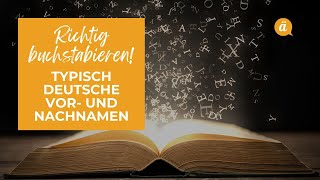 Typische deutsche Vor und Nachnamen lernen 🩺📚 [upl. by Richer]