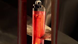 Red Transparent Lighter Cut with Heated Blade  Fiery Experiment 🔥 [upl. by Odlanra675]