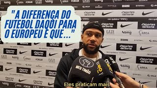 ENTREVISTAS COM MEMPHIS DEPAY E AUGUSTO MELO APÓS MAIS UMA VITÓRIA PÓS JOGO  CORINTHIANS 3X0 BAHIA [upl. by Loydie]