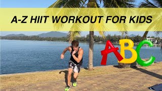 21 min HIIT workout for kids  One Exercise for each letter [upl. by Mills]