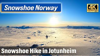 Valdresflya Snowshoe Hiking in Norway Jotunheim [upl. by Crain384]